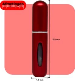 Cetins - Parfum Verstuiver Navulbaar - Mini Parfum Flesje - Reisflesje – Matt Rood -Armani Parfum Winkel 1111x1200 1