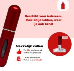 Cetins - Parfum Verstuiver Navulbaar - Mini Parfum Flesje - Reisflesje – Matt Rood -Armani Parfum Winkel 1200x1145 4