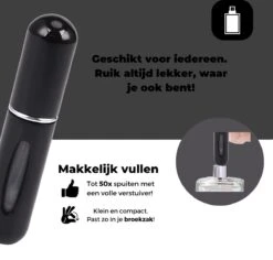 Cetins - Parfum Verstuiver Navulbaar - Mini Parfum Flesje - Reisflesje – Zwart -Armani Parfum Winkel 1200x1145 5