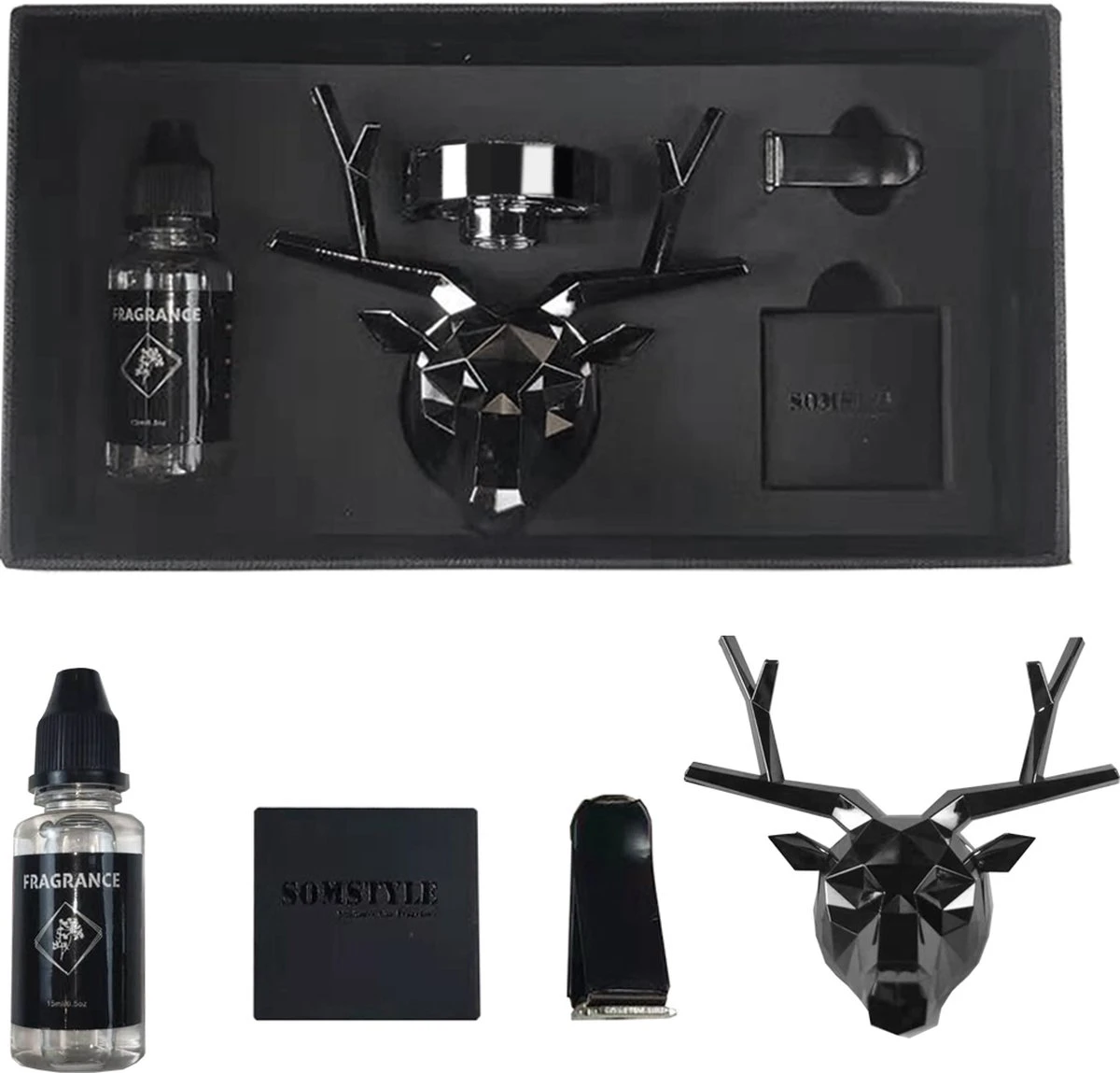 Somstyle Luxe Autoparfum - Zoete Geur Auto - Luchtverfrisser – Rendier – Zwart Somstyle Luxe Autoparfum - Zoete Geur Auto - Luchtverfrisser – Rendier – Zwart -Armani Parfum Winkel 1200x1149 5