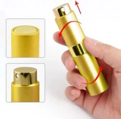 Scenty - Parfum Verstuiver Navulbaar - Mini Parfum Flesje - Reisflesje - Goud -Armani Parfum Winkel 1200x1183 3