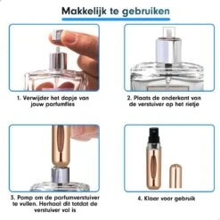 Mini Parfum Flesje 2-PACK Goud En Roze| Lipstick Formaat Navulbare Parfum Verstuiver -Armani Parfum Winkel 1200x1200 600