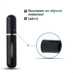 MaxedMore Navulbare Parfumverstuiver 5ml Zwart - 65 Keer Spraybare Parfum Verstuiver - Hervulbaar Tasverstuiver Voor Parfum - Meeneem Mini Geur Flesje Voor Op Reis - Lipstick Formaat Navulbaar Parfumflesje -Armani Parfum Winkel 1200x1200 614