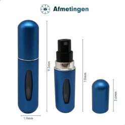 MaxedMore Navulbare Parfumverstuiver 5ml Blauw - 65 Keer Spraybare Parfum Verstuiver - Hervulbaar Tasverstuiver Voor Parfum - Meeneem Mini Geur Flesje Voor Op Reis - Lipstick Formaat Navulbaar Parfumflesje -Armani Parfum Winkel 1200x1200 626