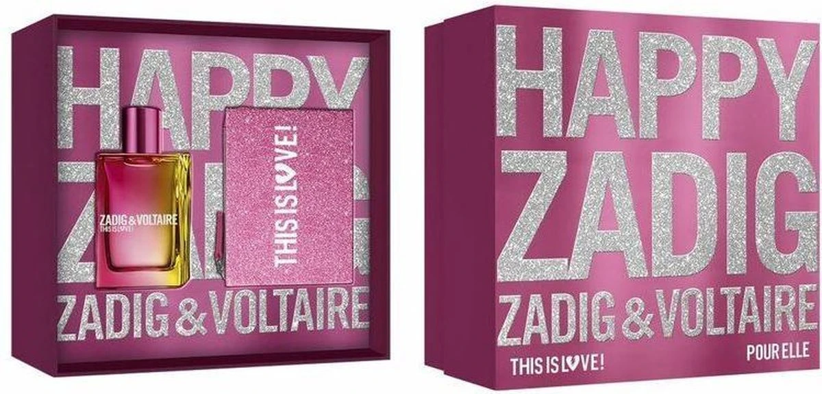 Zadig & Voltaire This Is Love! Giftset - 50 ml Eau de Parfum + Toilettas - Geurengeschenkset Zadig & Voltaire This Is Love! Giftset - 50 Ml Eau De Parfum + Toilettas - Geurengeschenkset -Armani Parfum Winkel