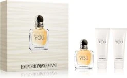 Gift Set Armani Dames Because It's You Eau De Parfum Spray 50 Ml + Bodylotion 75ml + Shower Gel 75 Ml