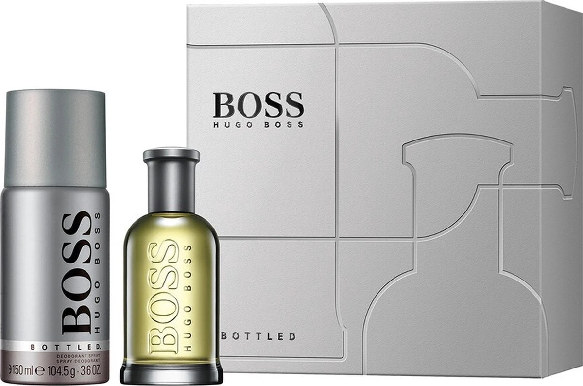 Hugo Boss Bottled Giftset - 50 ml eau de toilette spray + 150 ml deodorant spray - cadeauset voor heren Hugo Boss Bottled Giftset - 50 Ml Eau De Toilette Spray + 150 Ml Deodorant Spray - Cadeauset Voor Heren -Armani Parfum Winkel 1200x794 1