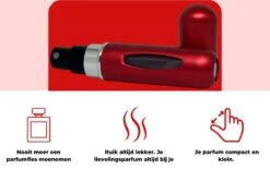 Cetins - Parfum Verstuiver Navulbaar - Mini Parfum Flesje - Reisflesje – Matt Rood -Armani Parfum Winkel 1200x865 2