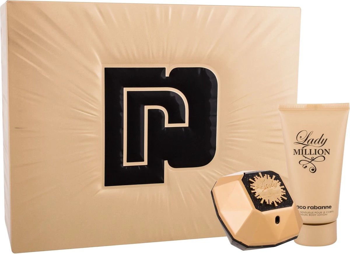 Paco Rabanne - Lady Million Fabulous Giftset - 50 ml Eau de Parfum Spray + 75 ml Bodylotion - Dames Paco Rabanne - Lady Million Fabulous Giftset - 50 Ml Eau De Parfum Spray + 75 Ml Bodylotion - Dames -Armani Parfum Winkel 1200x870 2