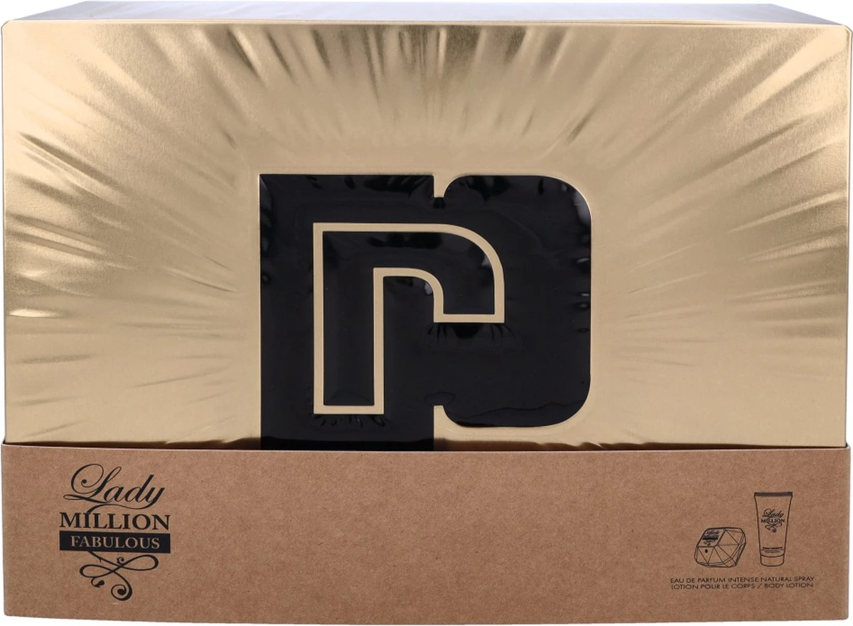 Paco Rabanne - Lady Million Fabulous Giftset - 50 ml Eau de Parfum Spray + 75 ml Bodylotion - Dames Paco Rabanne - Lady Million Fabulous Giftset - 50 Ml Eau De Parfum Spray + 75 Ml Bodylotion - Dames -Armani Parfum Winkel 1200x880 8