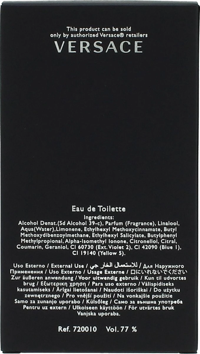 Versace Pour Homme Eau de Toilette Spray 100 ml Versace Pour Homme Eau De Toilette Spray 100 Ml -Armani Parfum Winkel