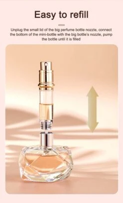 Hervulbare Parfumverstuiver-5ml-Mini Parfumverstuiver-Kleine Spuitfles Voor Parfum-Lege Parfumflesje Voor Op Reis Glasspray Draagbaar Parfumpakket Met Lederen Hoes - Mandarijn Groen -Armani Parfum Winkel 727x1200 6