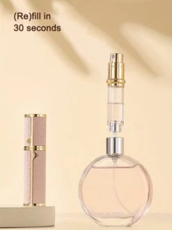 Hervulbare Parfumverstuiver-5ml-Mini Parfumverstuiver-Kleine Spuitfles Voor Parfum-Lege Parfumflesje Voor Op Reis Glasspray Draagbaar Parfumpakket Met Lederen Hoes - Mandarijn Groen -Armani Parfum Winkel 900x1200 17