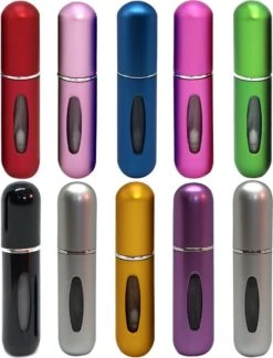 MaxedMore Navulbare Parfumverstuiver 5ml Blauw - 65 Keer Spraybare Parfum Verstuiver - Hervulbaar Tasverstuiver Voor Parfum - Meeneem Mini Geur Flesje Voor Op Reis - Lipstick Formaat Navulbaar Parfumflesje -Armani Parfum Winkel 914x1200 3