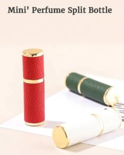 Hervulbare Parfumverstuiver-5ml-Mini Parfumverstuiver-Kleine Spuitfles Voor Parfum-Lege Parfumflesje Voor Op Reis Glasspray Draagbaar Parfumpakket Met Lederen Hoes - Mandarijn Groen -Armani Parfum Winkel 963x1200 6